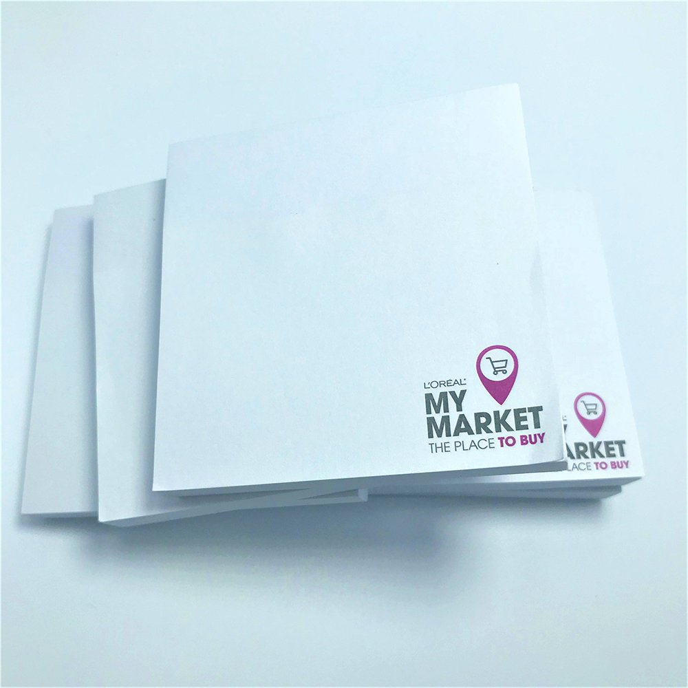 Customized 3x3 Die Cut Shape Pocket Size Hotel Small Writing Notepad Study Sticky Notes Memo Pads with Printing Company Logo