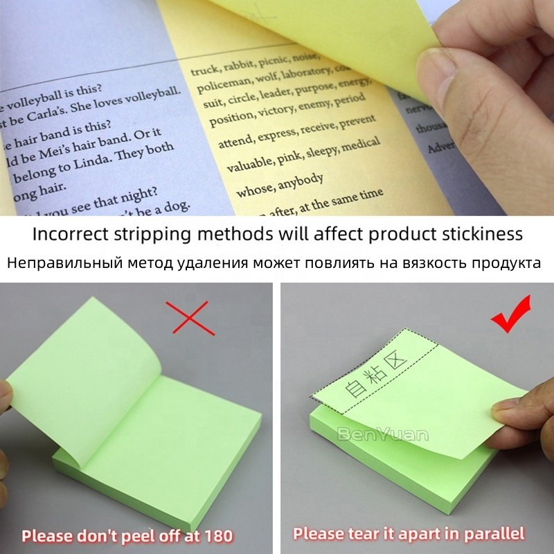 School Supplies Wholesale Custom Sticky Notes Pad Factory Price Memo Pads Stationery Post See Throught It Oiffce Target Book