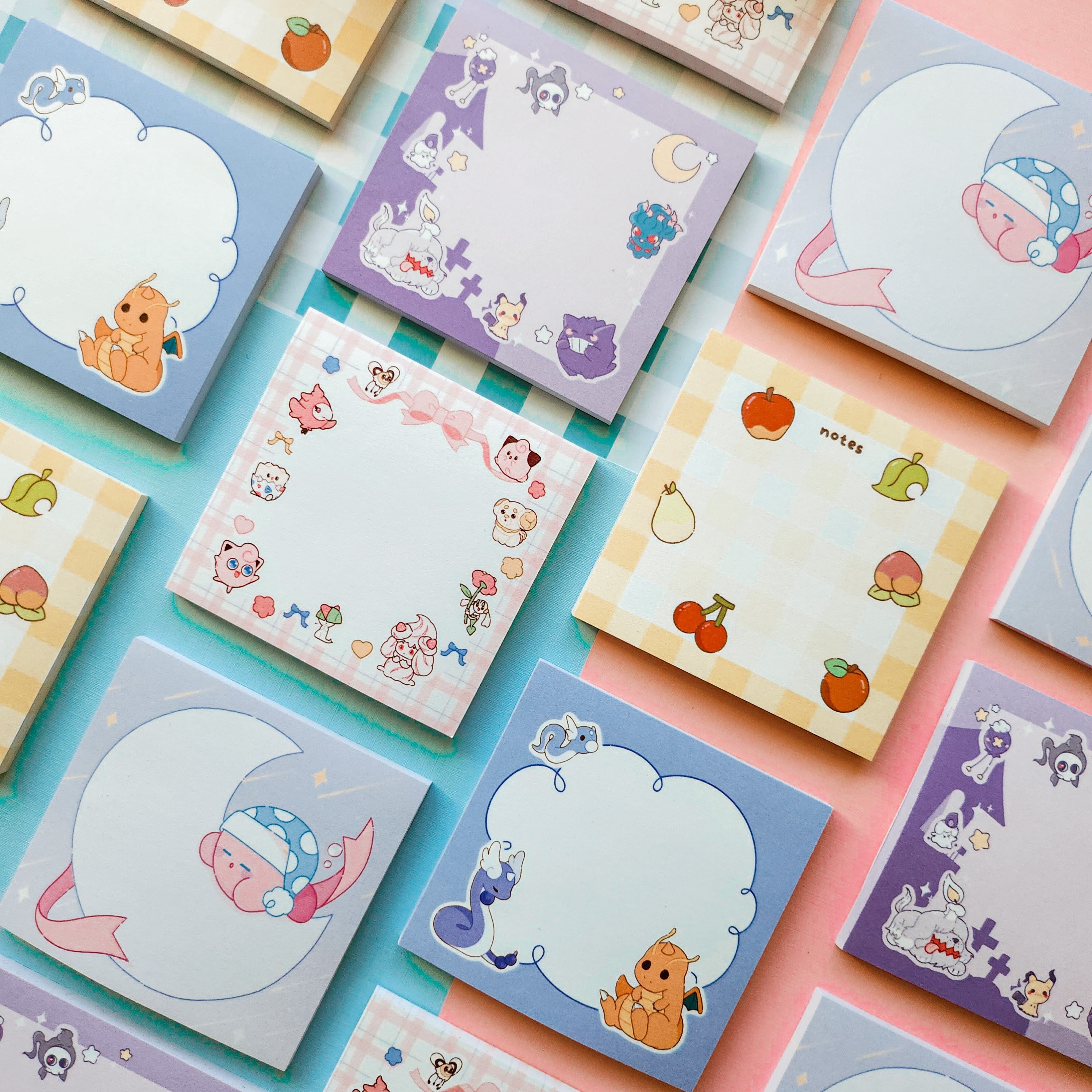 Papeleria School Sticky Notes Custom Kawaii Stationery Store Pads Cube Stationary Tear Off Notepad Mini Memo Pad