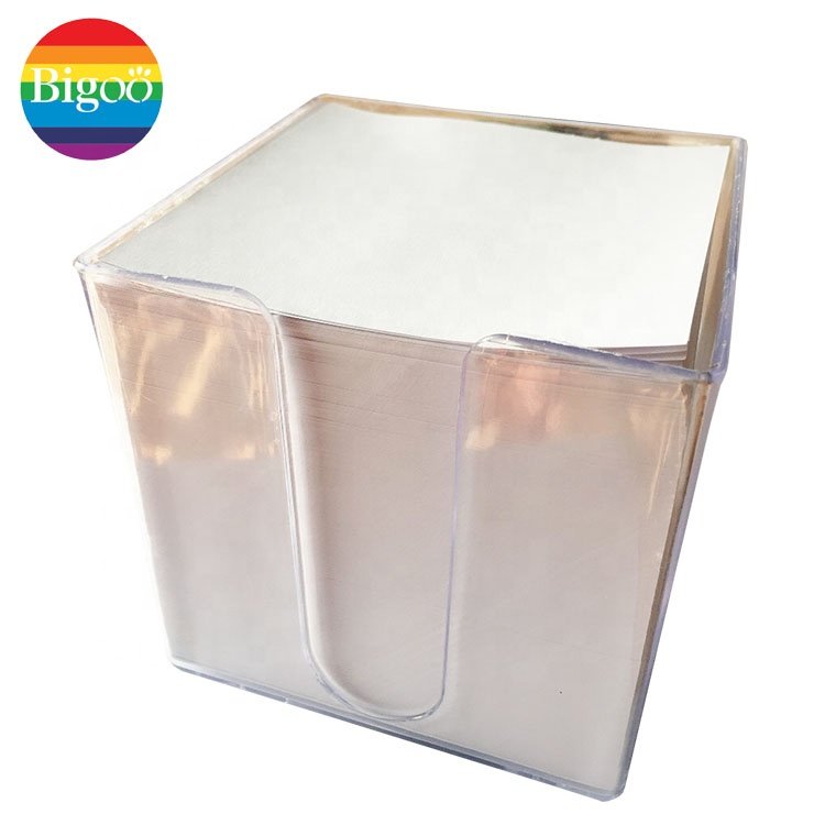Memo block sticky note pads with customized writing pads in pvc box for office or promotional