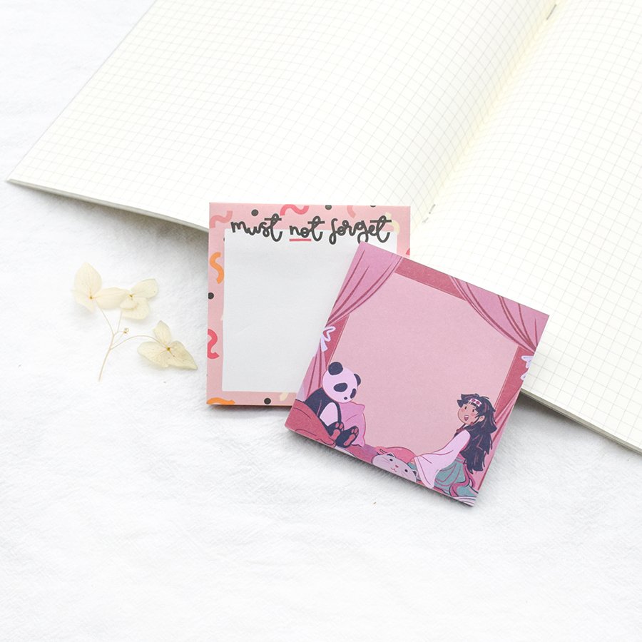 Low MOQ Custom Printed A5 A6 Non adhesive Sketchbook Writing Notepad Memo Notes Pads with backer