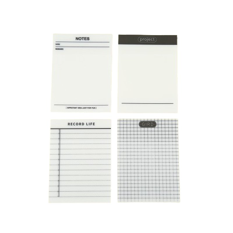 1pcs 2.76*3.74in Portable And Lightweight Recording Creative Collage PET Transparent Memo Pad