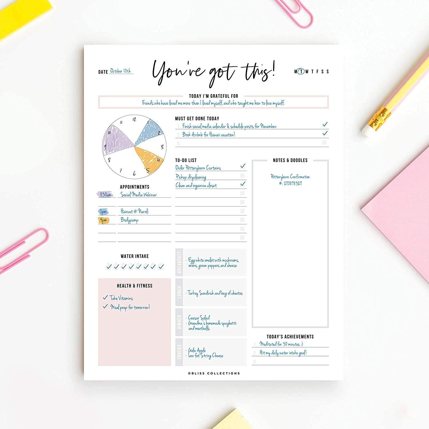 Customized Desktop Office Sticky Notes Pad Memo Writing Planning Daily Simple To Do List Notepad