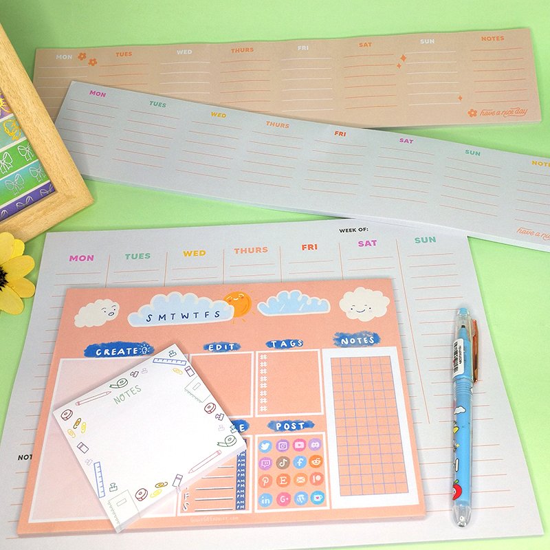 Customized sticky notes memo pads set, fridge magnet note pad