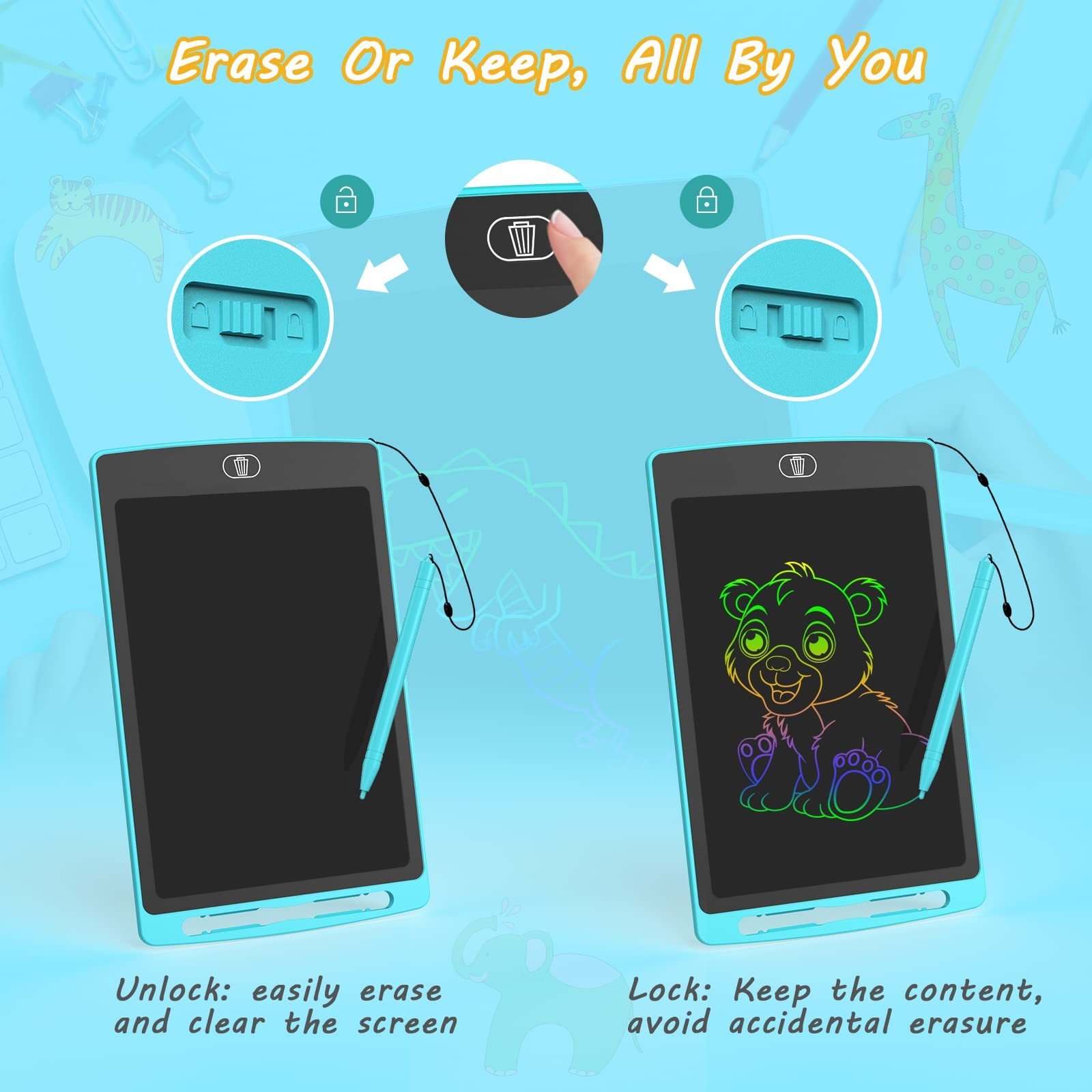 SUPERBOARD Drawing Board Pad Digital 8.5 inch electronic writing pad graphic designing LCD writing tablet digital memo pad