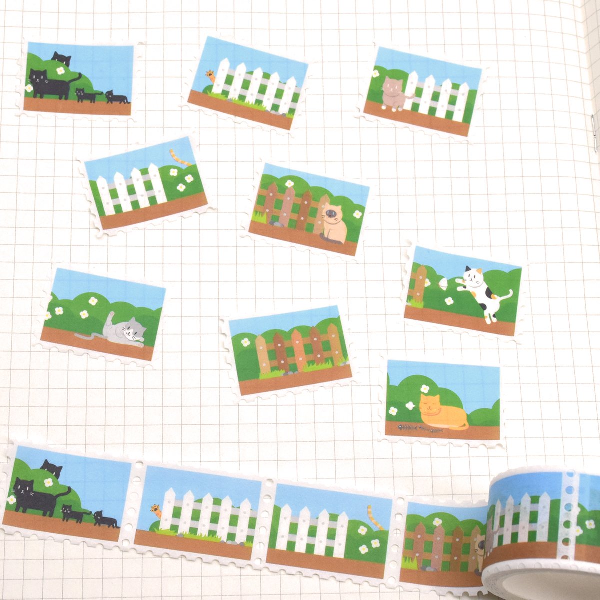 Custom Washi Sticker Masking Paper Tape Set Cute Design Japanese Paper Masking stamp Washi Tape