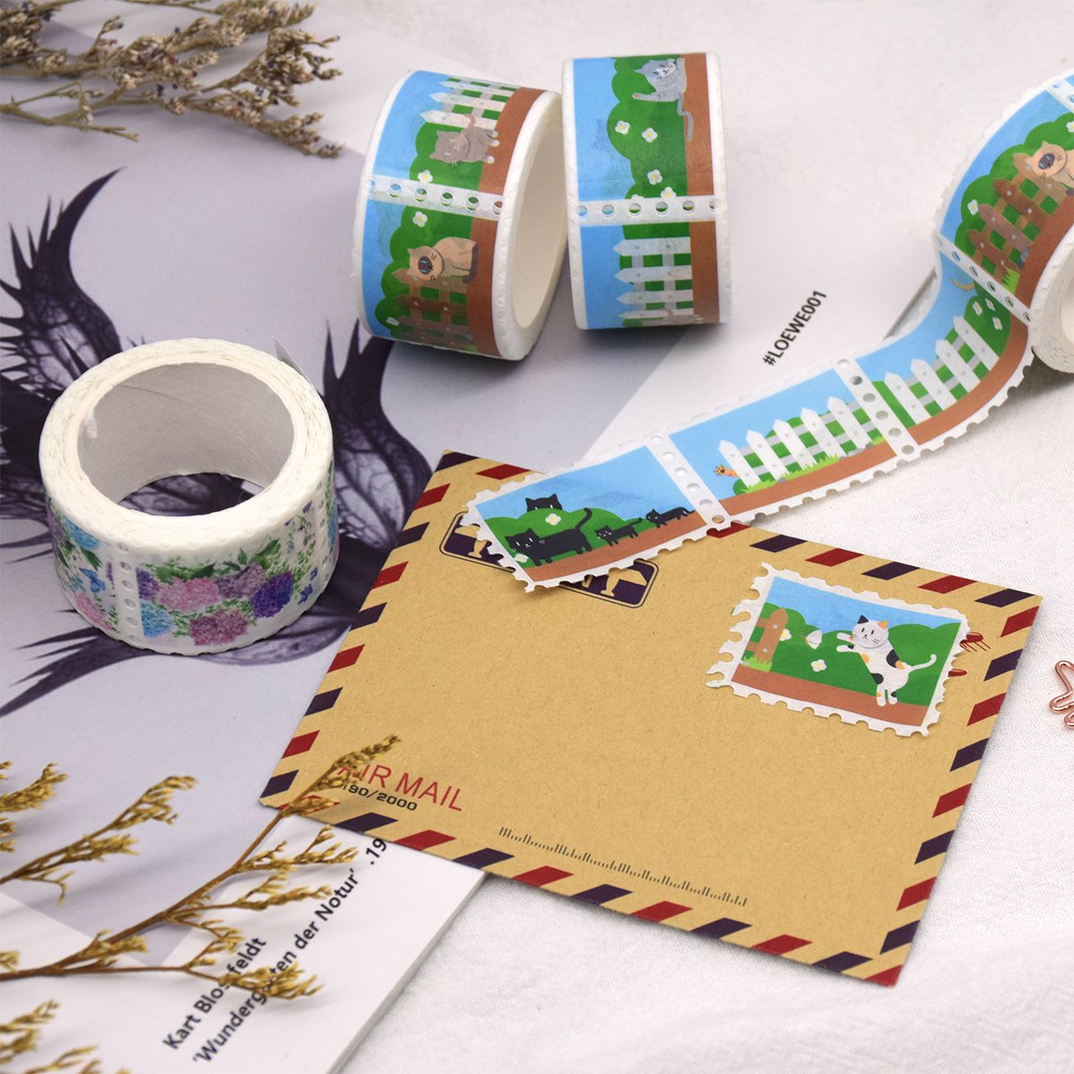 Custom Washi Sticker Masking Paper Tape Set Cute Design Japanese Paper Masking stamp Washi Tape