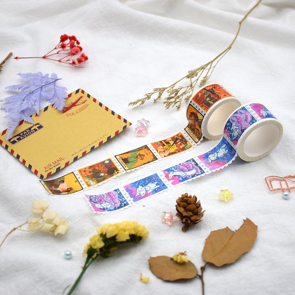 Custom Washi Sticker Masking Paper Tape Set Cute Design Japanese Paper Masking stamp Washi Tape