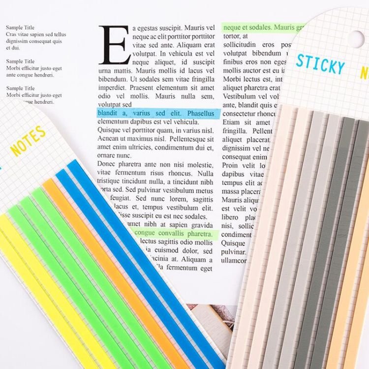 Index tabs Waterproof Writable Coloring Custom Sticky Notes Student Adhesive Slenderness stationery sticky note