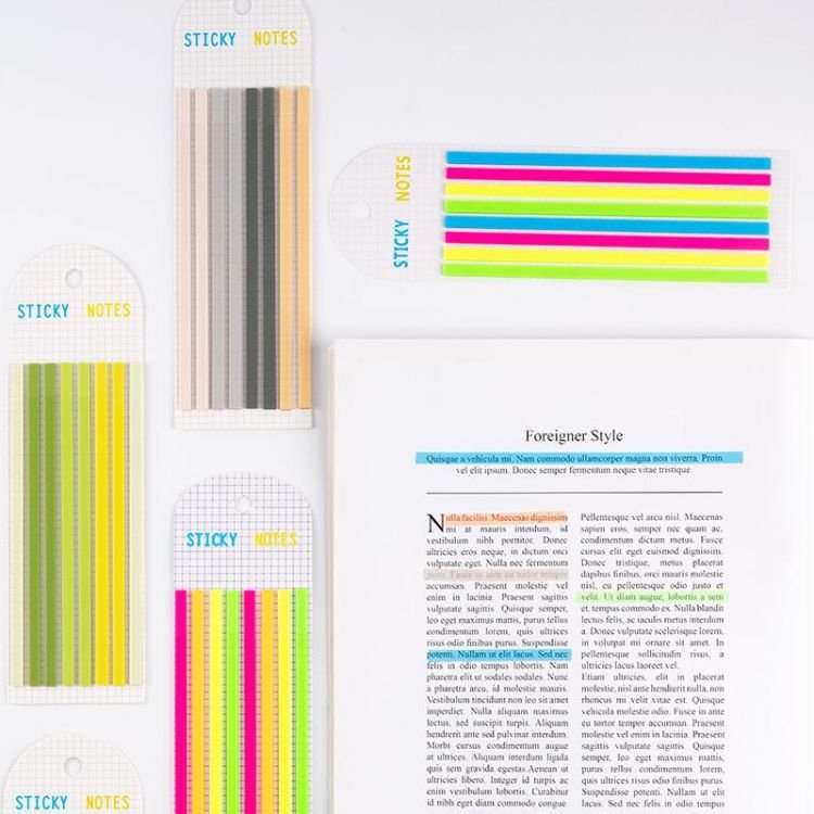 Index tabs Waterproof Writable Coloring Custom Sticky Notes Student Adhesive Slenderness stationery sticky note