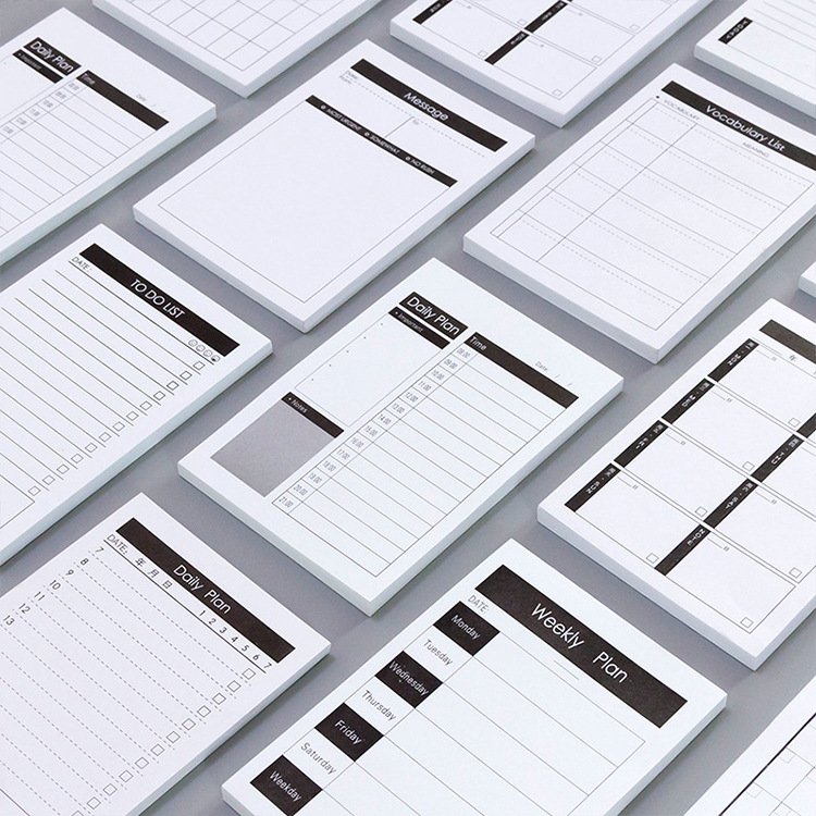Wholesale Custom A6 Paper Notepad Line Daily Planner Office Desk Check List Memo Pad Notes To Do List A6