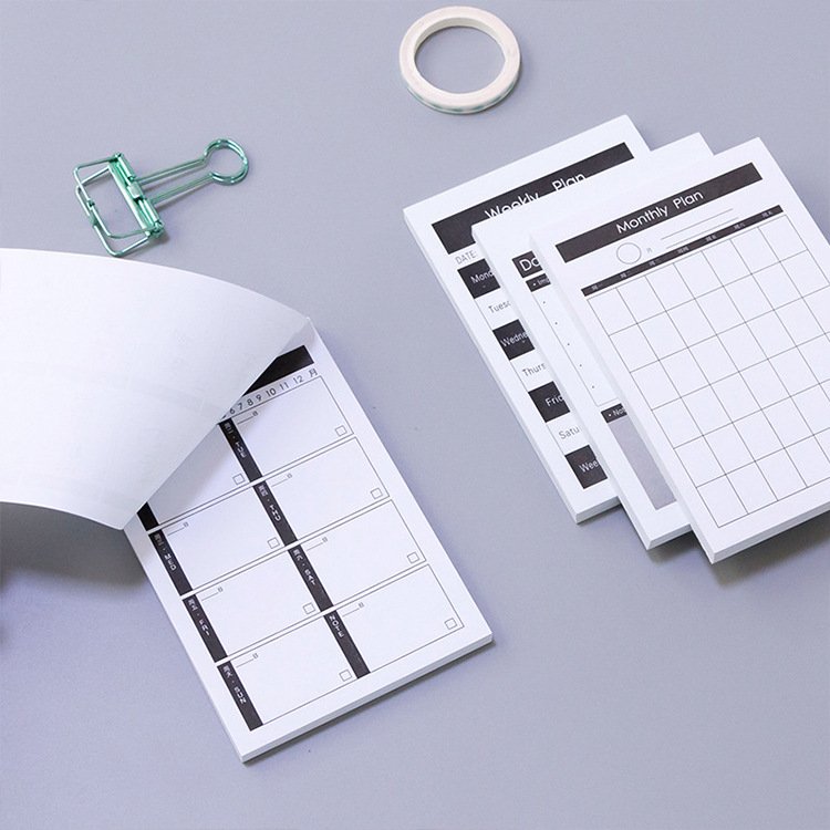 Wholesale Custom A6 Paper Notepad Line Daily Planner Office Desk Check List Memo Pad Notes To Do List A6