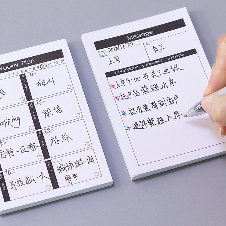 Wholesale Custom A6 Paper Notepad Line Daily Planner Office Desk Check List Memo Pad Notes To Do List A6