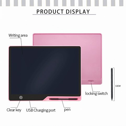 ABLE notepad 16 inch multi color rechargeable writing pad children's drawing pad Custom stationery lcd writing pad 12 inch
