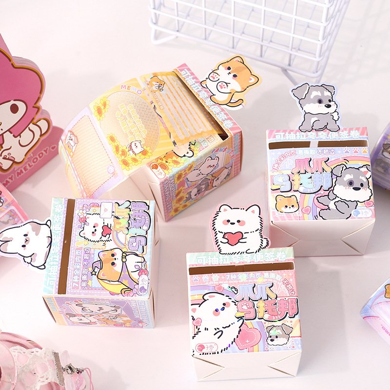 Pull-out sticky notes high-value cartoon sticky notes students use full-stick index labels to post memo pads