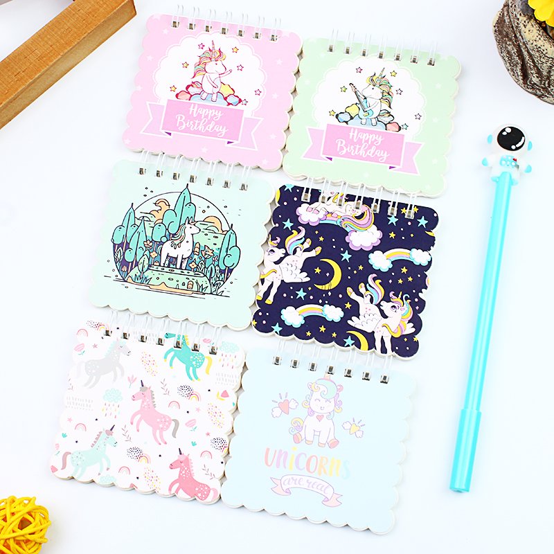 High Quality Wholesale Cheap School Note Book Originality Unicorn Exquisite Portable Coil Book