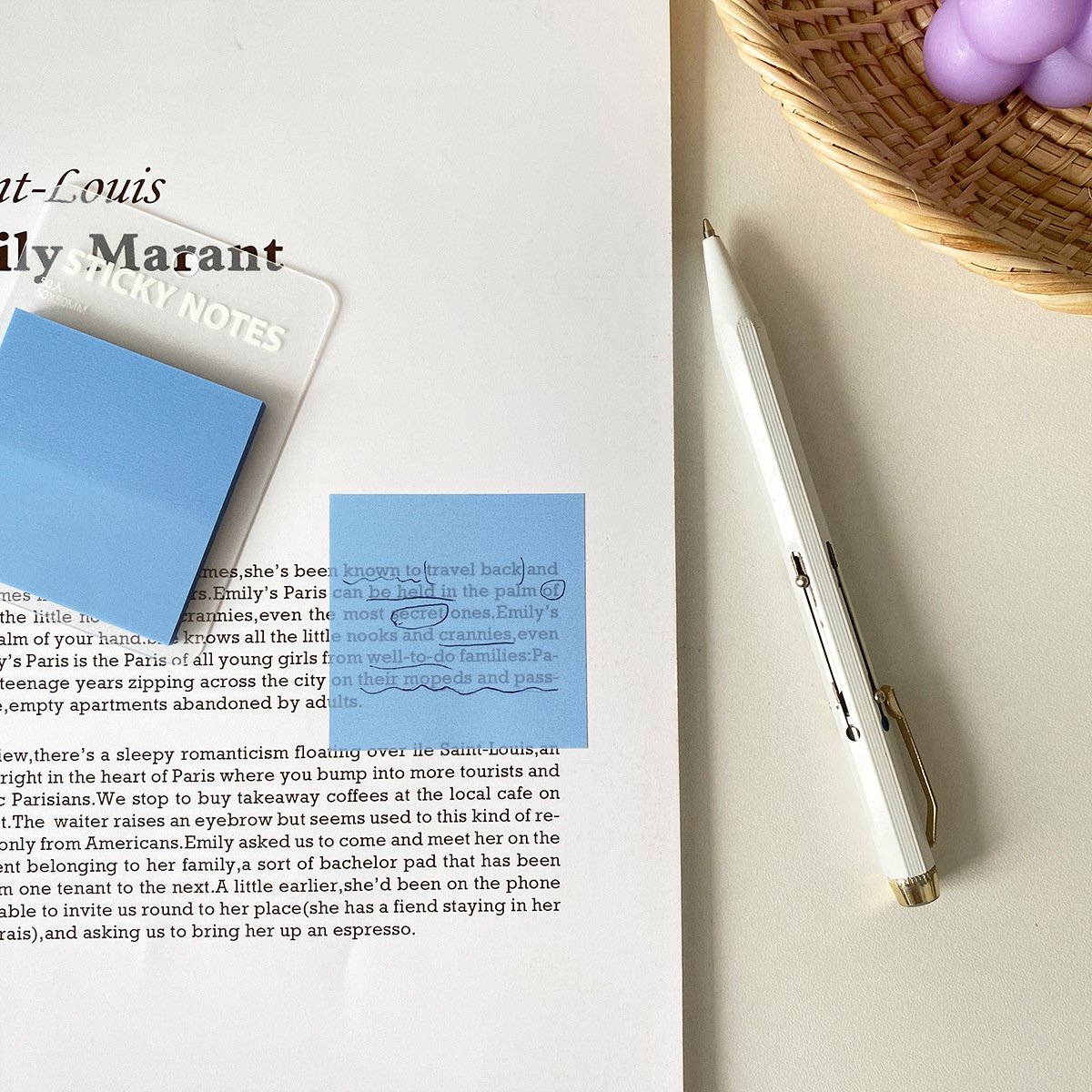 Translucent Memo Pad See Through Transparent Clear Sticky Notes