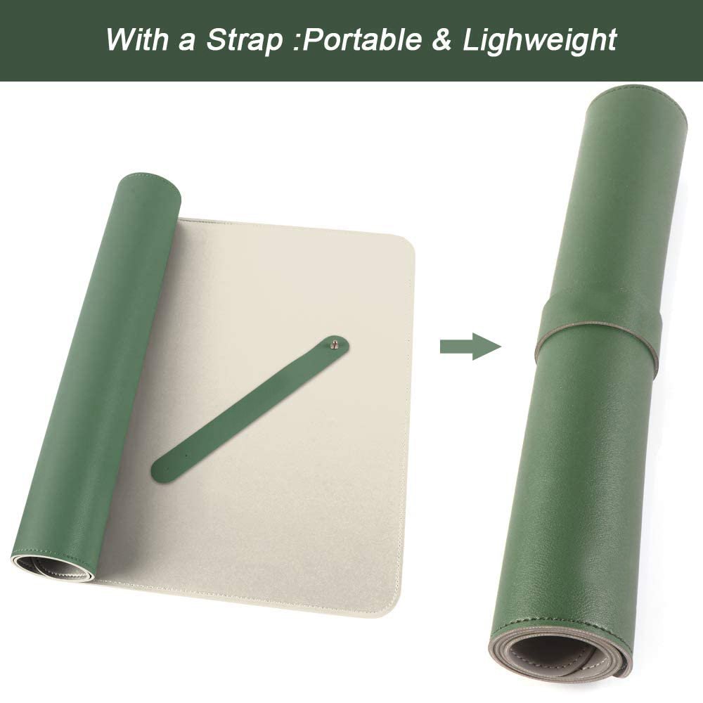 Customized Gaming Pad Portable Writing Mats Double Size Leather Desk Mat