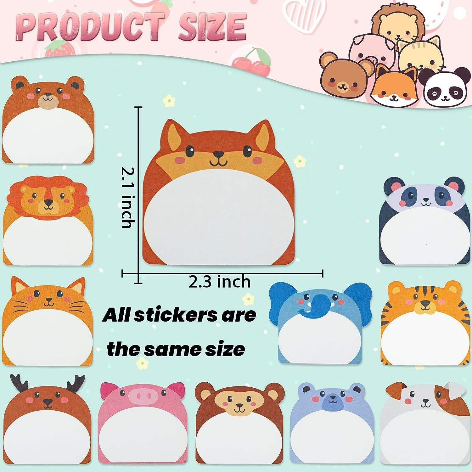 Sticky note Message note Animal shape Notepad self-adhesive Irregular shape Decorative sticker customizable