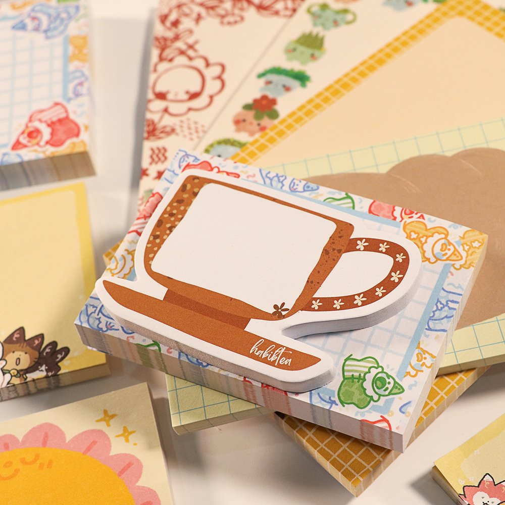 Kunshan Krell Custom Personality Design Charm Self-adhesive Sticky Note Paper Square Shape Stationery Note Paper Sticker