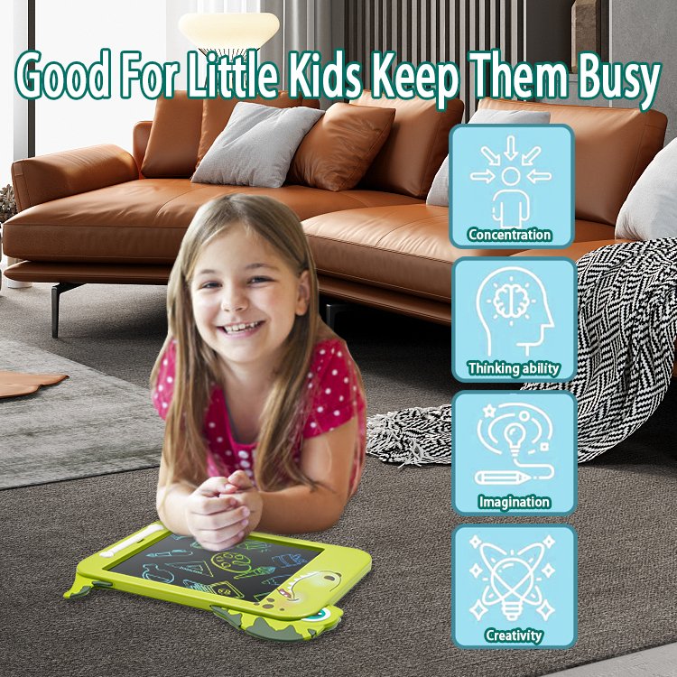 2024 Cartoon Cute Rex shape New Toy 10.5 Inch LCD Writing Tablet Digital Drawing Tab Electronic Writing Board Kids