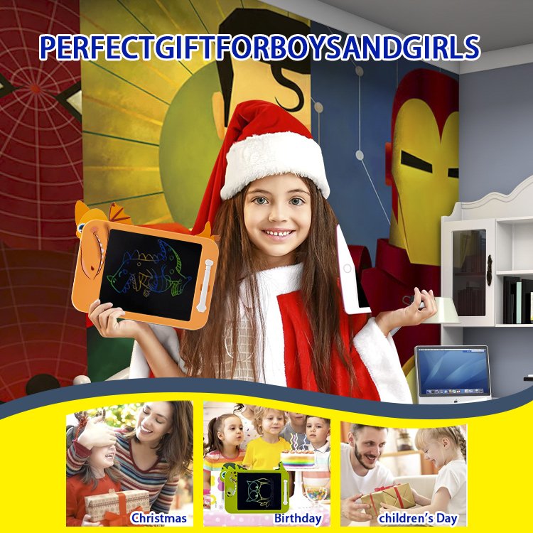 2024 Cartoon Cute Rex shape New Toy 10.5 Inch LCD Writing Tablet Digital Drawing Tab Electronic Writing Board Kids
