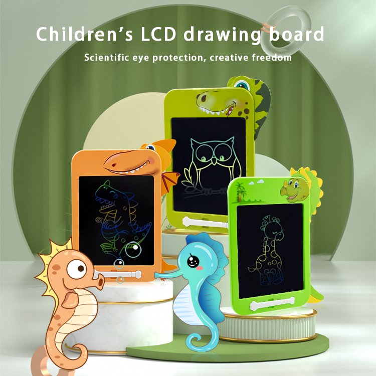 2024 Cartoon Cute Rex shape New Toy 10.5 Inch LCD Writing Tablet Digital Drawing Tab Electronic Writing Board Kids