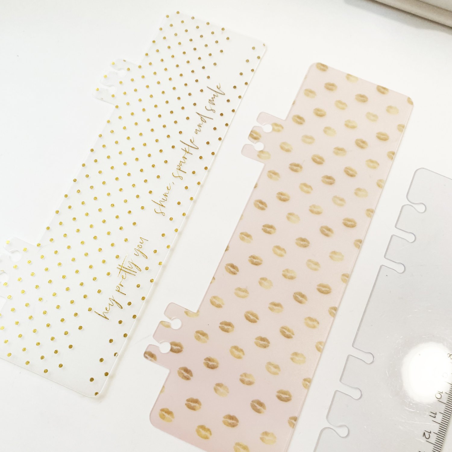 A5/A6/A4 Frosted PP ruler custom , clear PVC planner divider with spiral binding , disc-bound and 6 rings binder