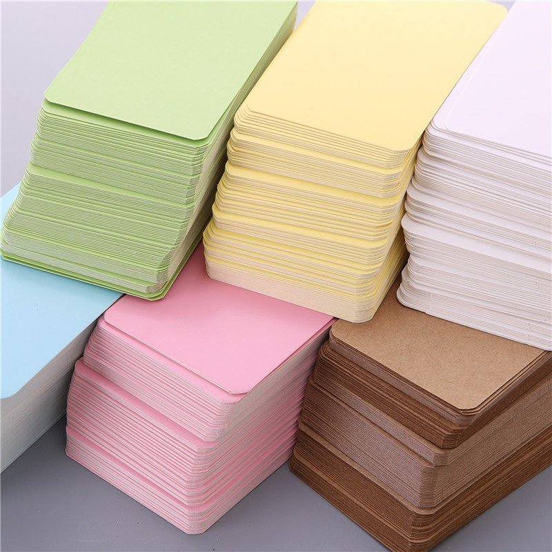 Daily 100pcs Boxed Blank Greeting Card Postcard Graffiti Bookmark Message Card Small NotePad Custom Printing Playing Cards