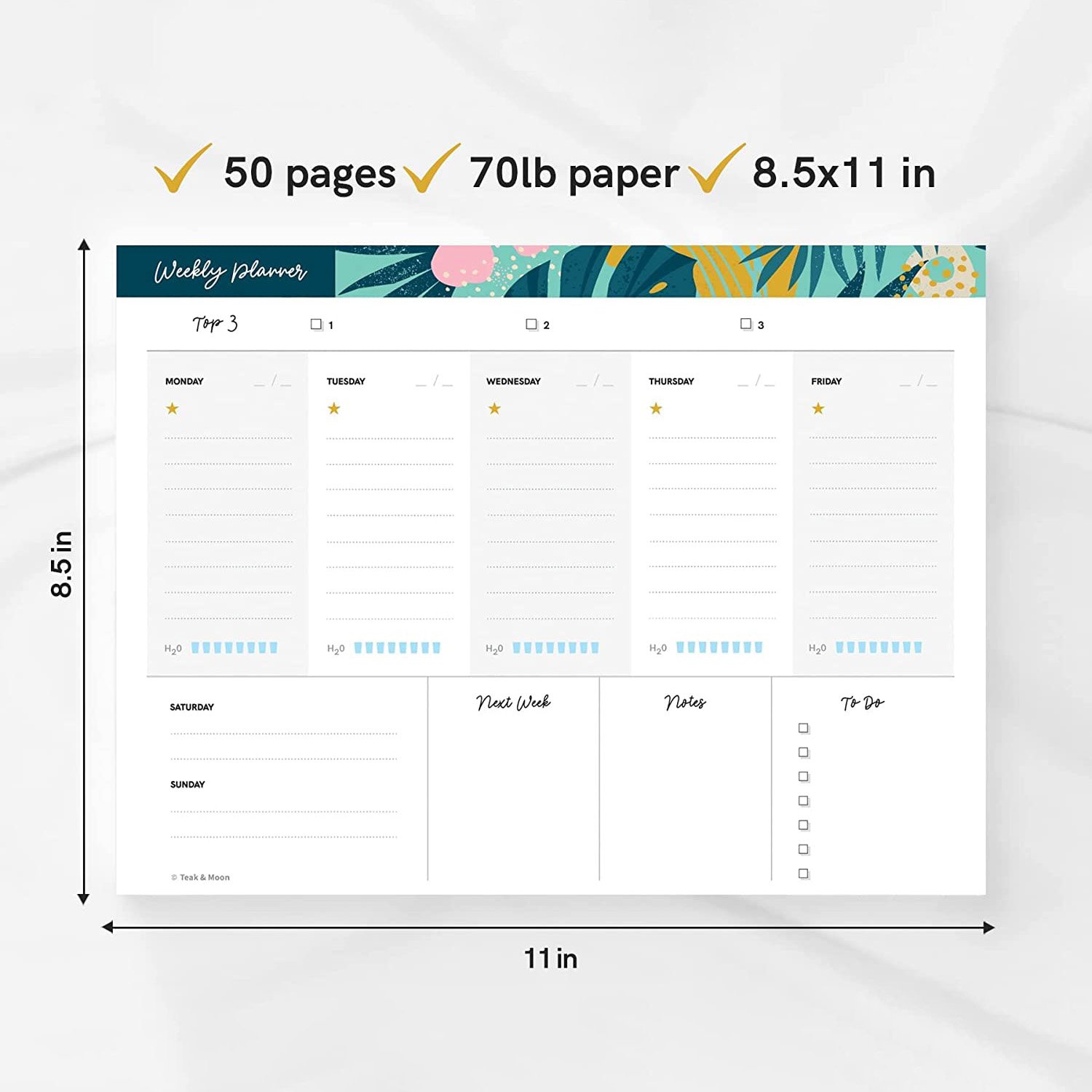 2024 2025 A3 A4 Custom Design Concise Desk Memo Pad To Do List Family Planner Notepad Agenda Calendar