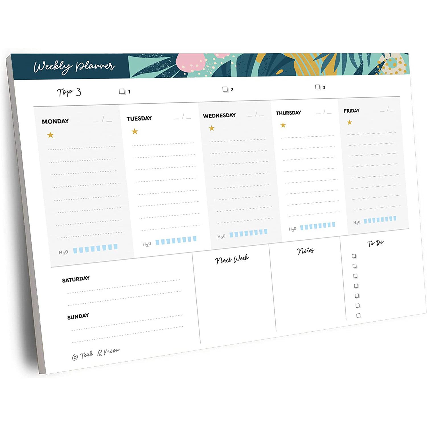 2024 2025 A3 A4 Custom Design Concise Desk Memo Pad To Do List Family Planner Notepad Agenda Calendar