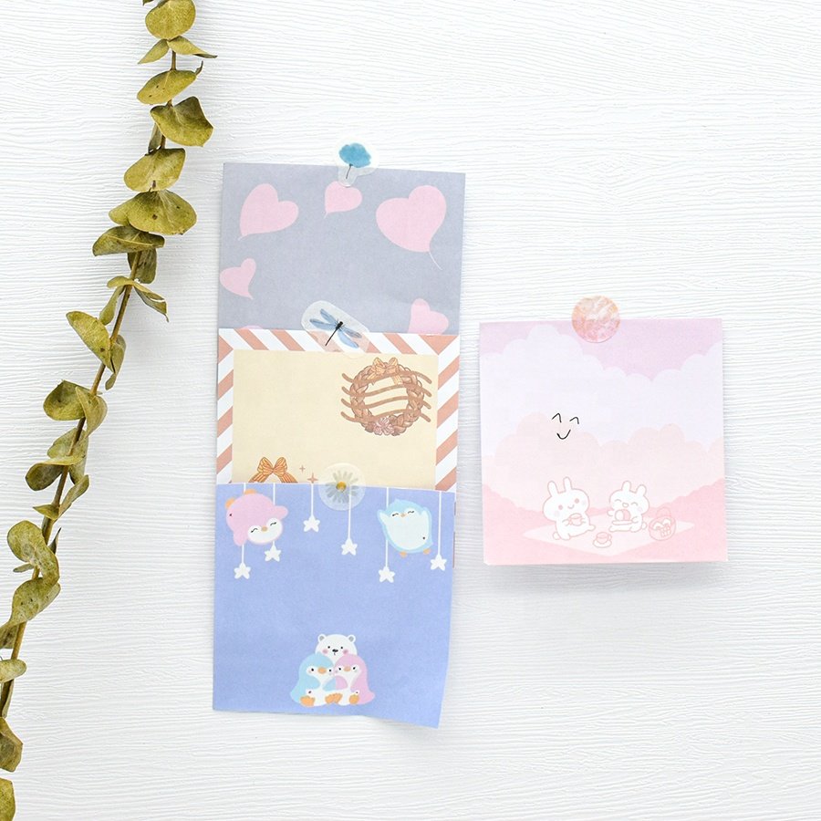a5 a7 a6 Mini Big 4x6 Branded Bulk Cartoon Colorful Custom Notepad Printing Sticky Memo Pads For Magnetic Fridge Notepads