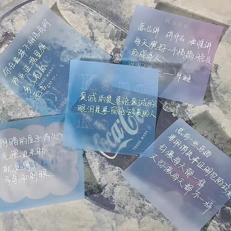 Custom Transparent Clear Waterproof Memopad Self-Adhesive Fancy Reusable Sticky Note For School Office