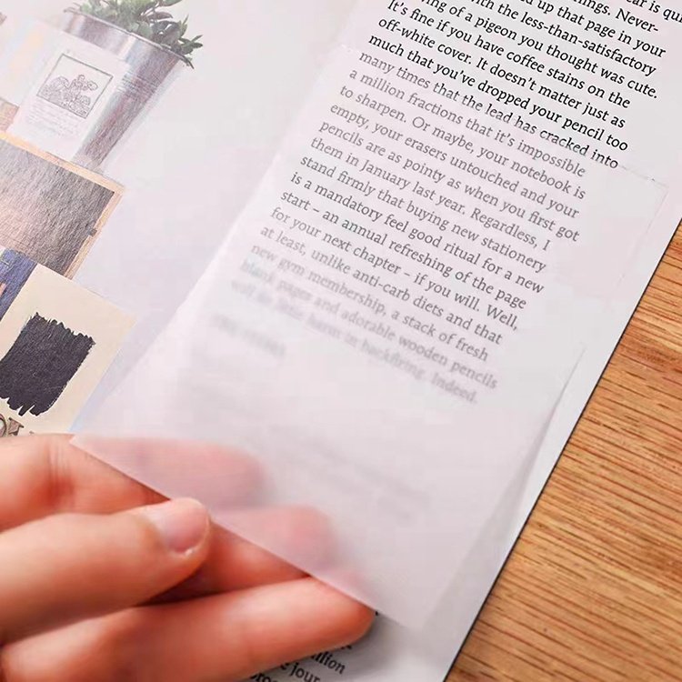 Custom Transparent Clear Waterproof Memopad Self-Adhesive Fancy Reusable Sticky Note For School Office