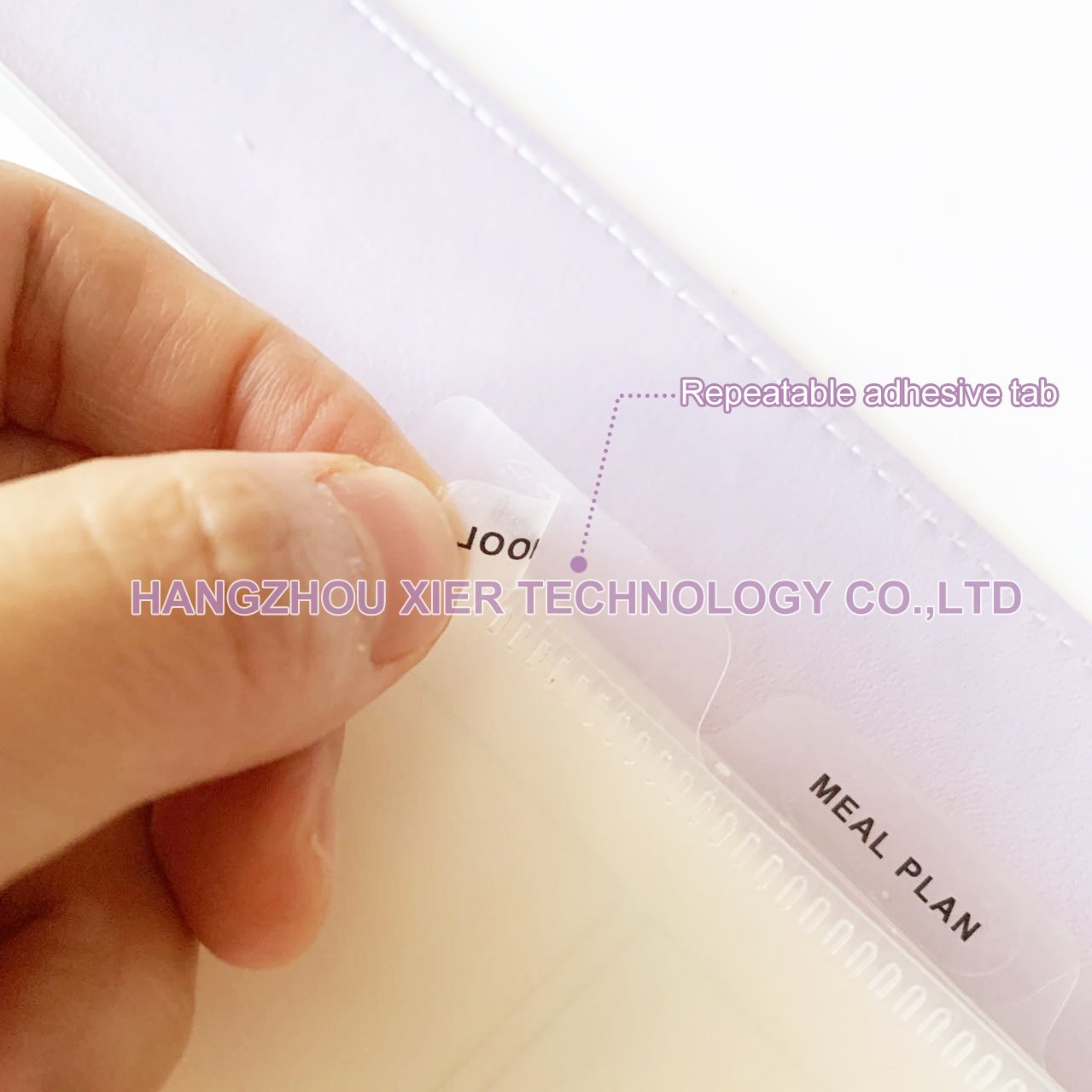 A5 clear PP tab divider with pocket design , plastic refill index pages custom , 6sheets planner divider with clear tab
