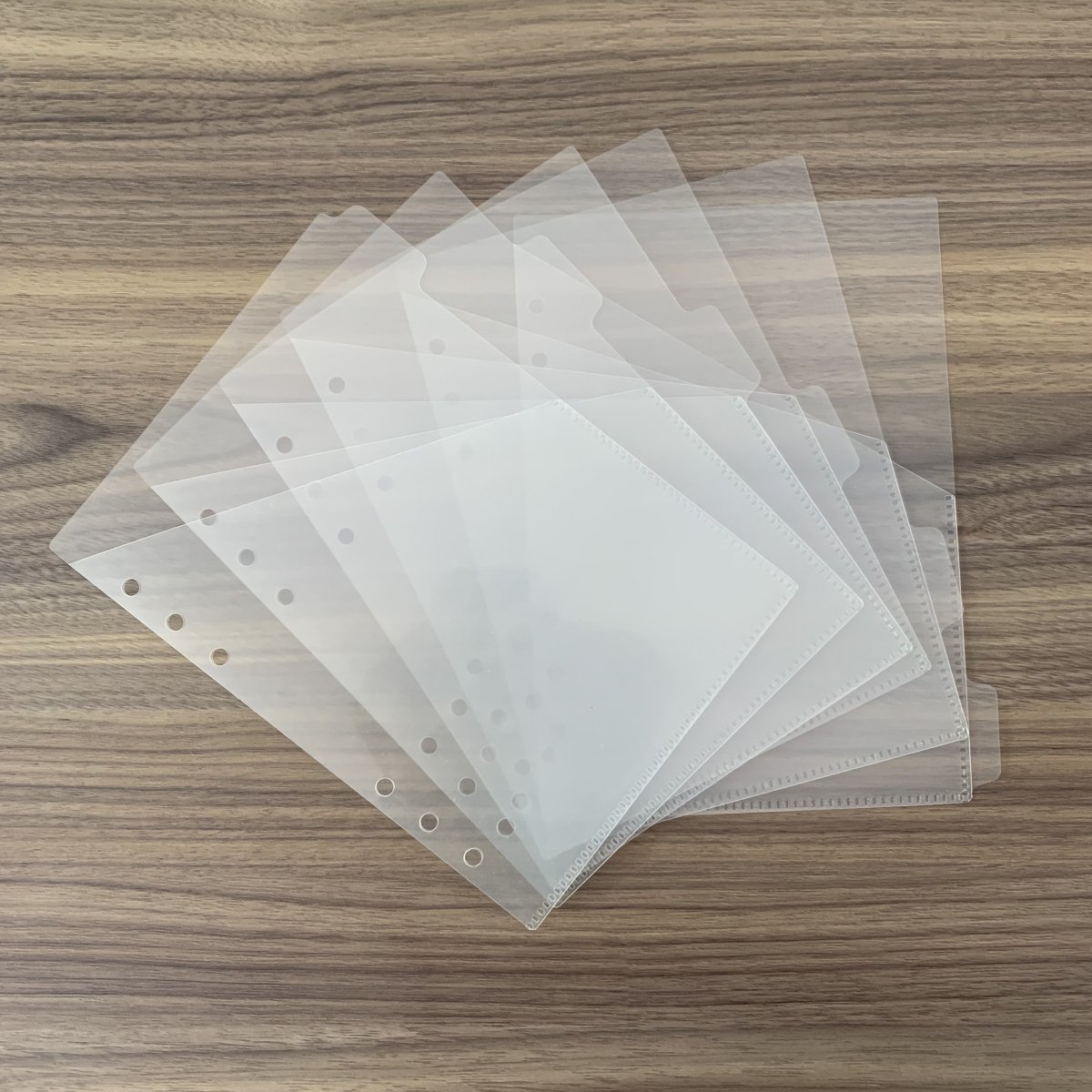 A5 clear PP tab divider with pocket design , plastic refill index pages custom , 6sheets planner divider with clear tab