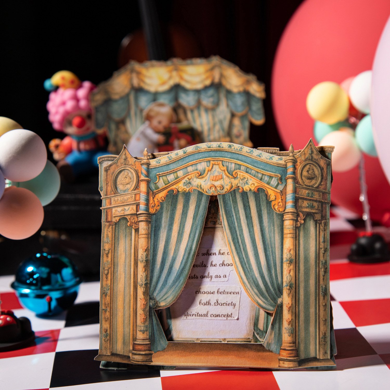 10pcs/pack Opera Stage Series Scenography Hollow Out Handbook Decoration Material