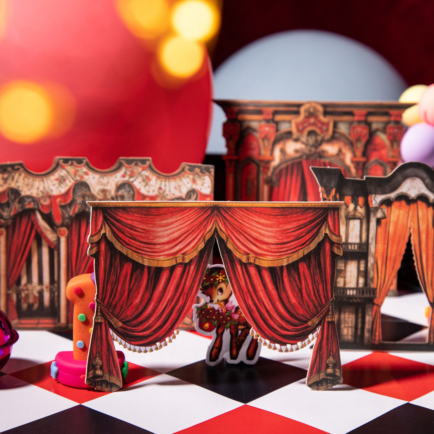 10pcs/pack Opera Stage Series Scenography Hollow Out Handbook Decoration Material