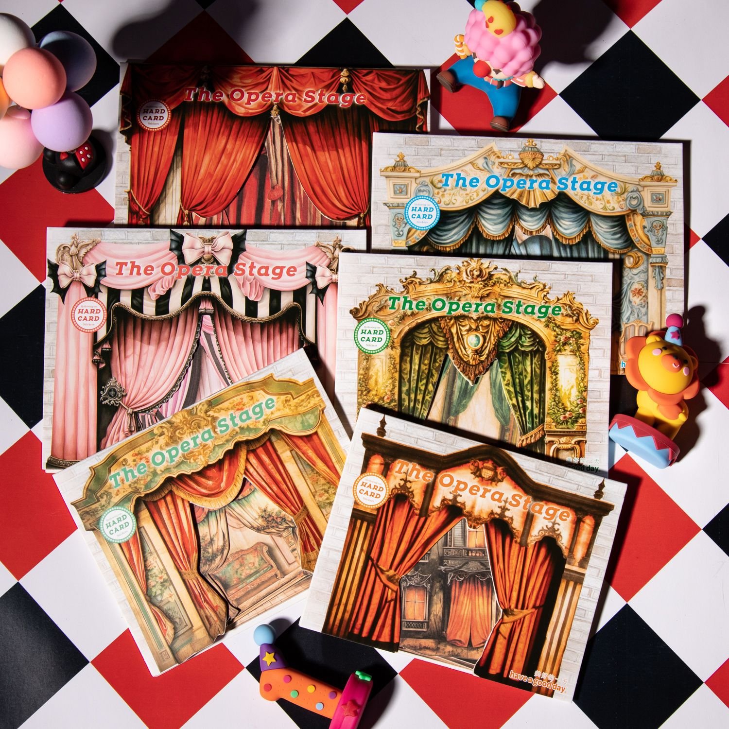 10pcs/pack Opera Stage Series Scenography Hollow Out Handbook Decoration Material