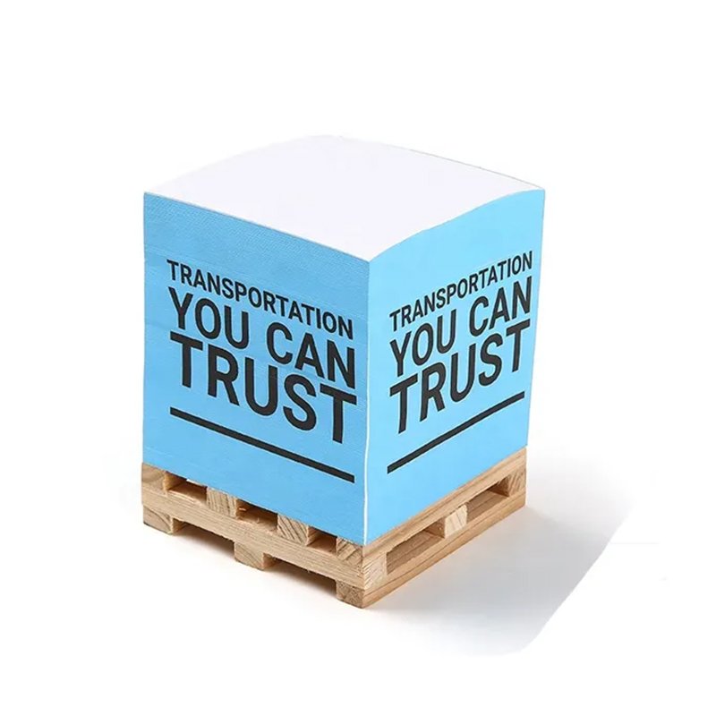 High Quality Sticky Notes Eco Friendly Cube Memo Pad Box Sticky Note With Wooden Pallet