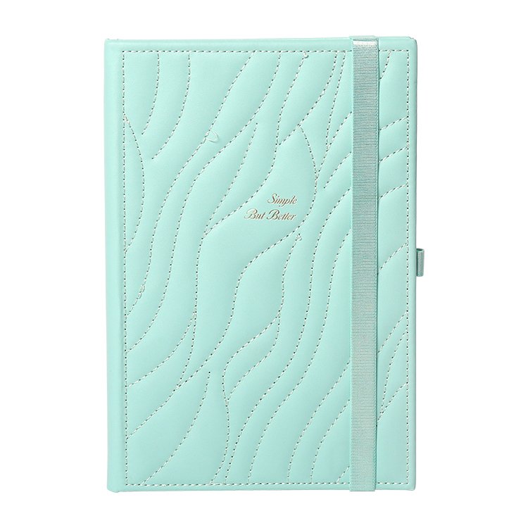 A5 PU Custom Leather Notebook Hardcover Journal With Elastic Band Custom Logo Wholesale Promotional Business Planner