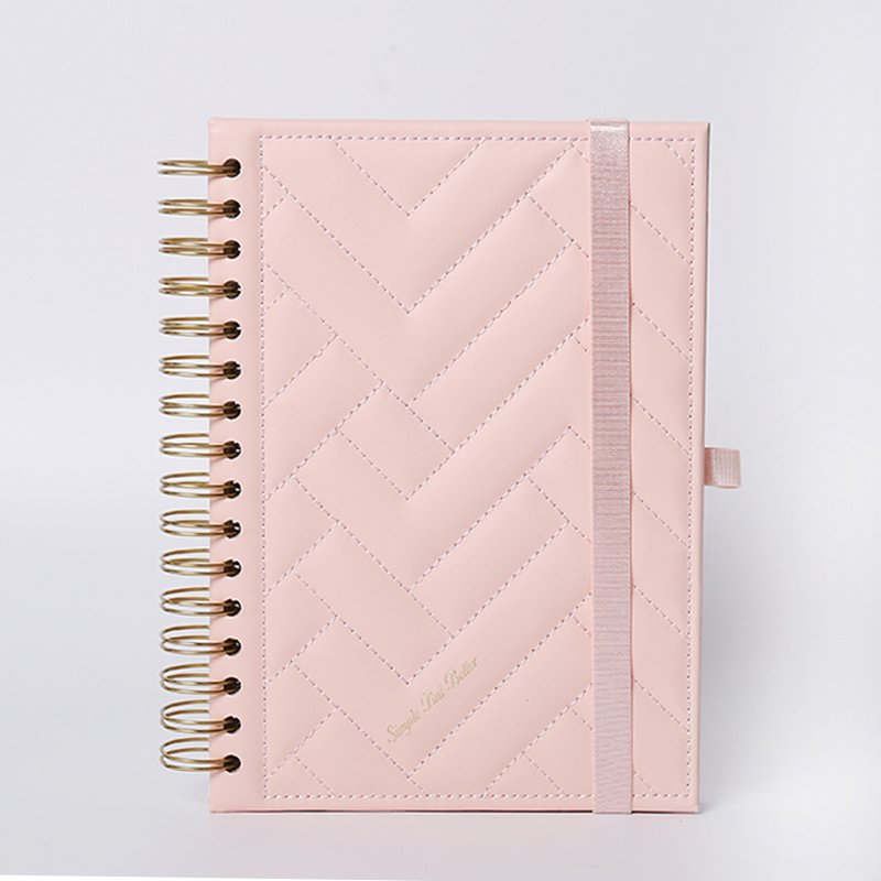 A5 PU Custom Leather Notebook Hardcover Journal With Elastic Band Custom Logo Wholesale Promotional Business Planner