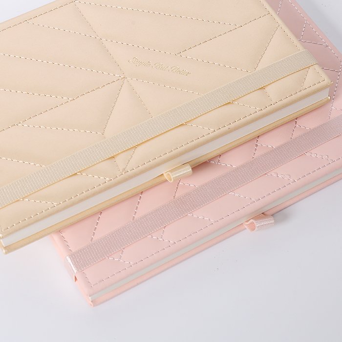 A5 PU Custom Leather Notebook Hardcover Journal With Elastic Band Custom Logo Wholesale Promotional Business Planner