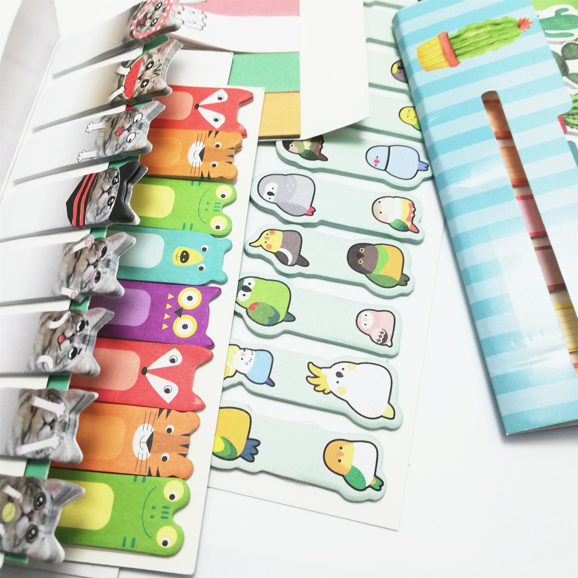 Custom Die Cut kawaii stationery Sticky Notes Cartoon Memo pad With Paper Card