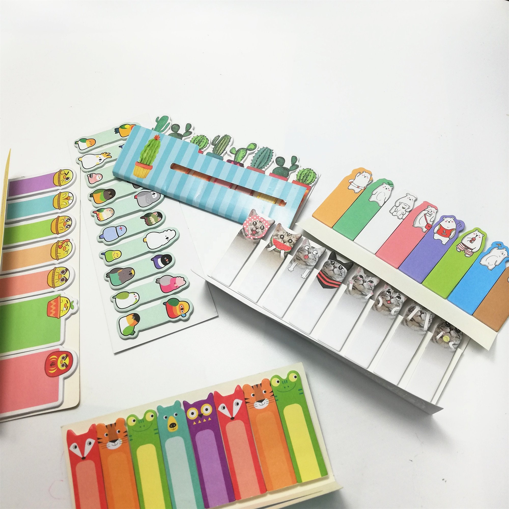 Custom Die Cut kawaii stationery Sticky Notes Cartoon Memo pad With Paper Card