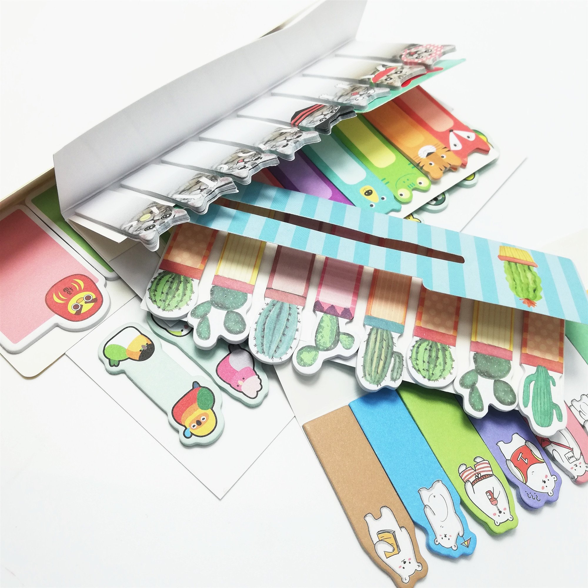 Custom Die Cut kawaii stationery Sticky Notes Cartoon Memo pad With Paper Card