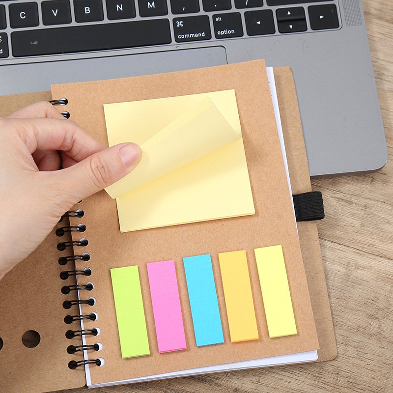 Office School supplies Stationary promotional Memo Sticky Post Notes Pad Eco Kraft Paper Custom Print note books