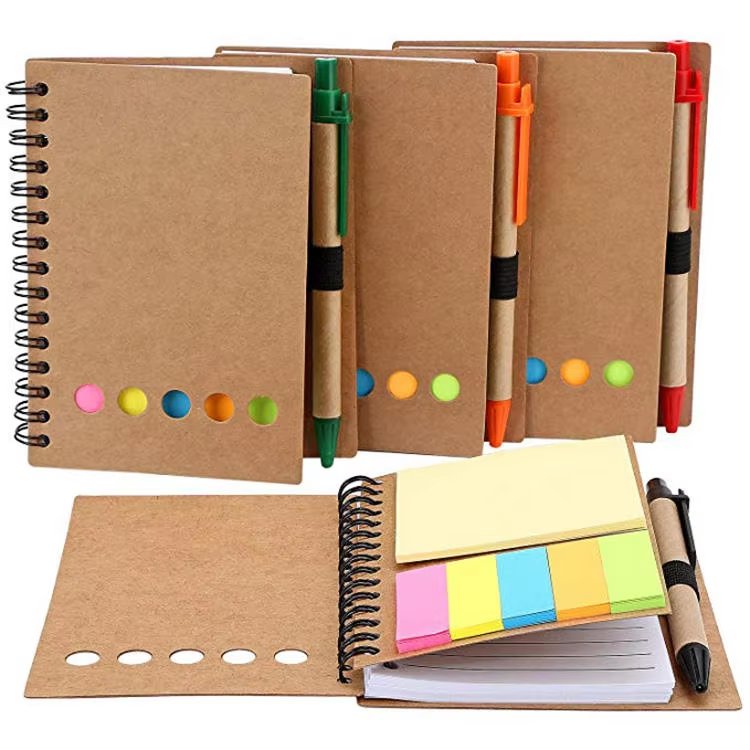 Office School supplies Stationary promotional Memo Sticky Post Notes Pad Eco Kraft Paper Custom Print note books