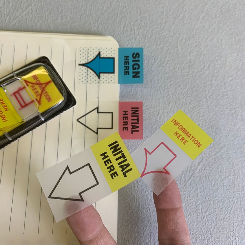 Waterproof Flexible Card Board Custom Transparent Tag Divider Custom Plastic Sticky Note Tabs