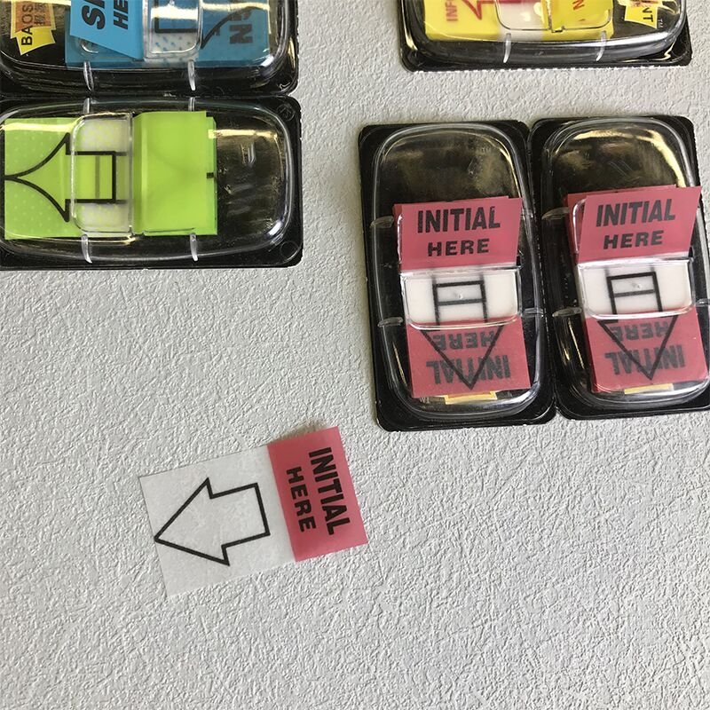 Waterproof Flexible Card Board Custom Transparent Tag Divider Custom Plastic Sticky Note Tabs